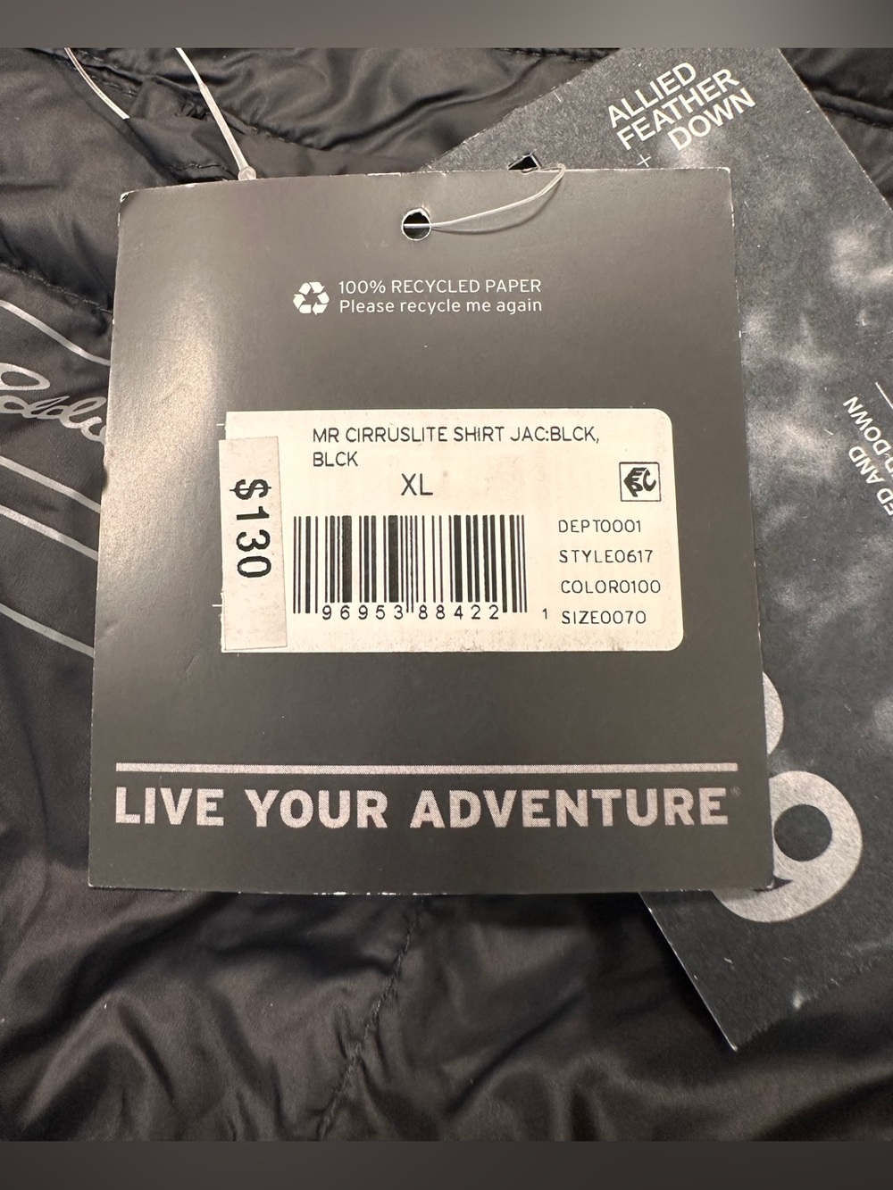 NWT Eddie Bauer Men’s CirrusLite 650 Feather Down Jacket Men's Size XL Packable - Picture 8 of 9